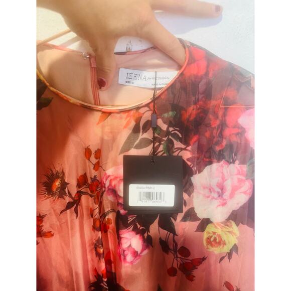 NWT MAC DUGGAL 55404 Floral Print High Neck Ruffle Cape Mini Dress Size 2 - Picture 7 of 7